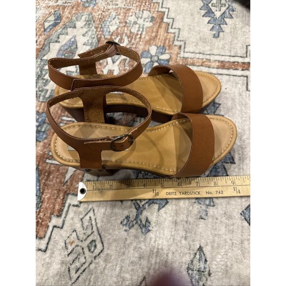 Steve Madden Luna Wooden Clog Ankle Strap Platform Y2K Heeled Sandals Size 8 - Picture 7 of 9